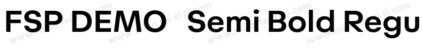FSP DEMO   Semi Bold Regular字体转换